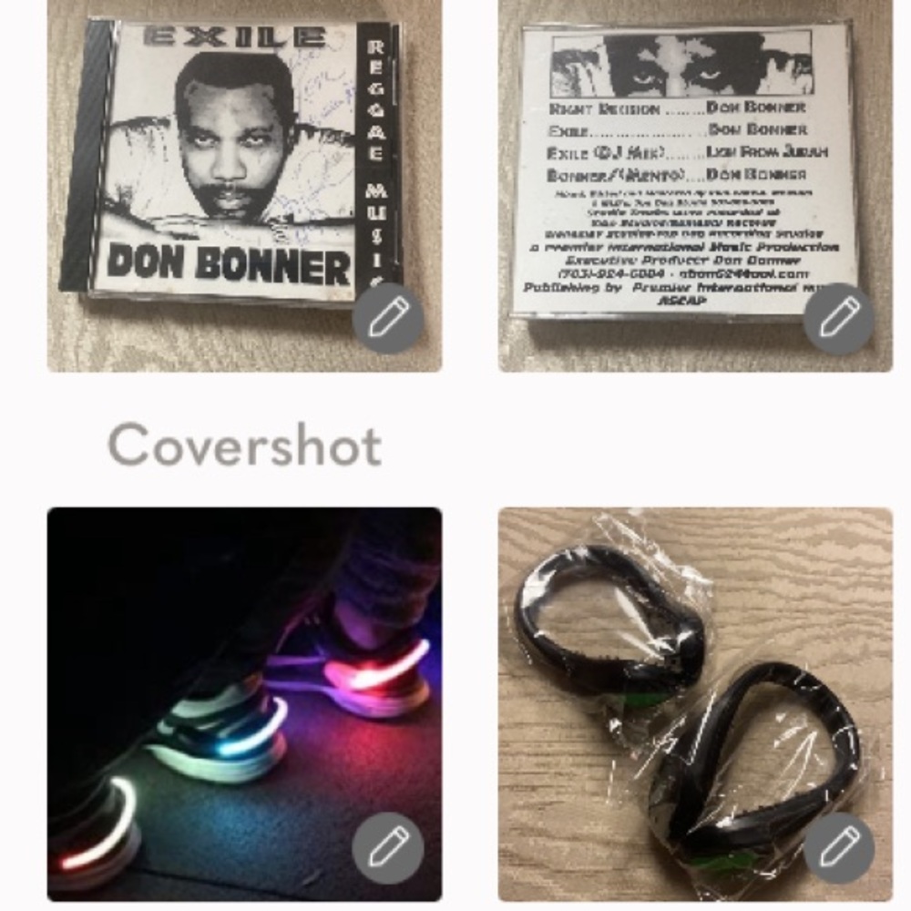 DON BONNER Exile Signed CD💿+NIP Running/Night time LED👟lights 2 in a set